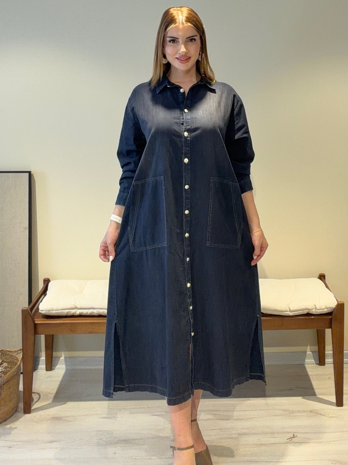ÉLORA Tencel Denim Elbise ✨