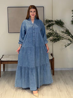 MALTA Denim Elbise | Mavi