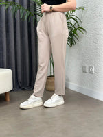 %100 PAMUK ULTRA YÜKSEL BEL ÖRME  PANTOLON