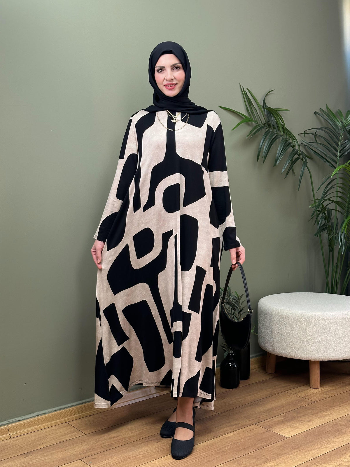 %100 PAMUKLU SWEAT ELBİSE ZARA DESEN