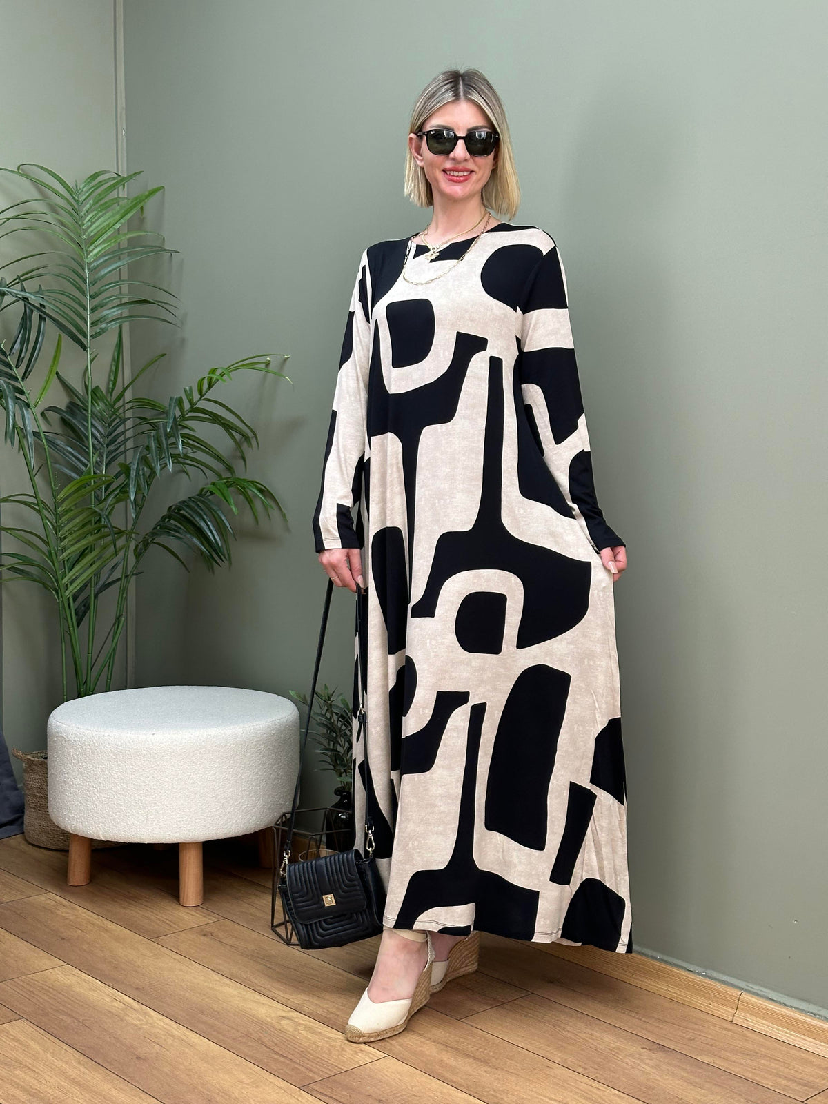 %100 PAMUKLU SWEAT ELBİSE ZARA DESEN