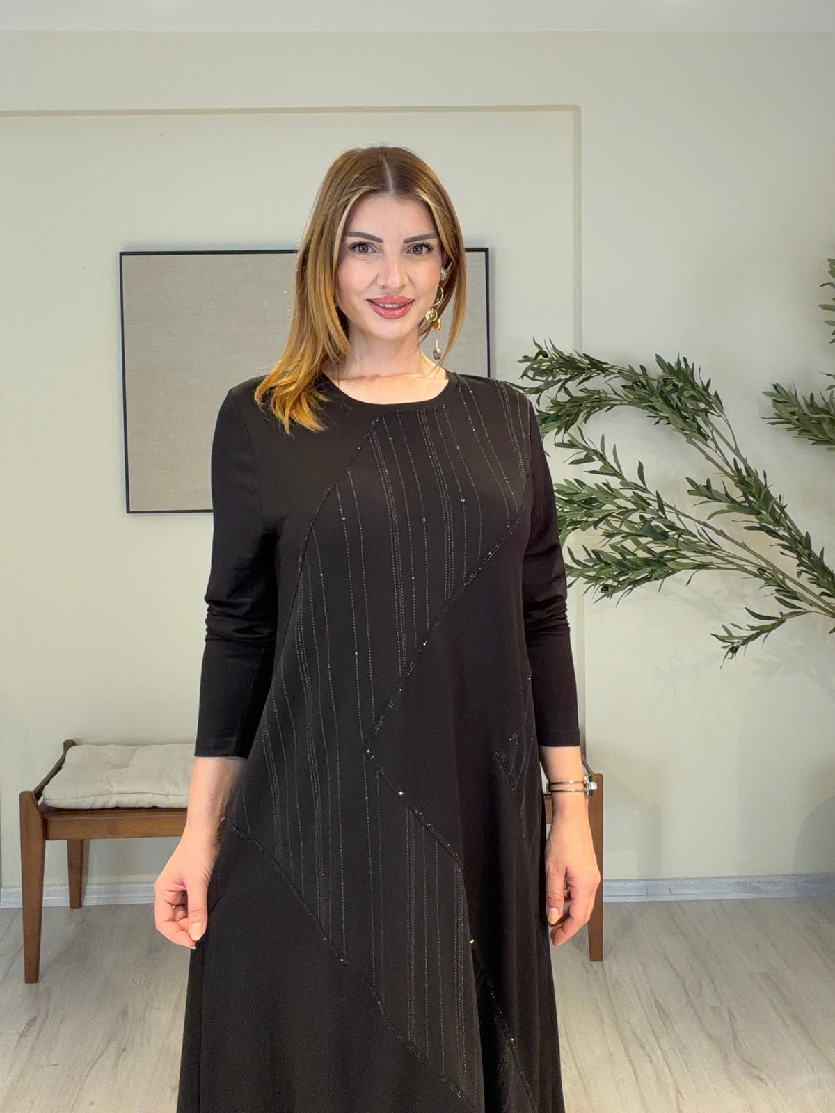 GALA Işıltı Detaylı Elbise