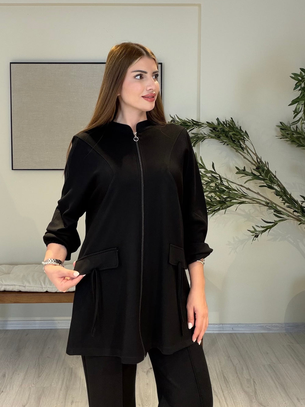MONICA Cep Detaylı Takım Siyah