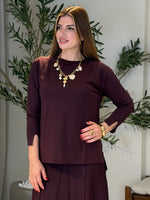 Ace | So Atelier Özel Üretim Merserize Triko Basic Tunik Mürdüm