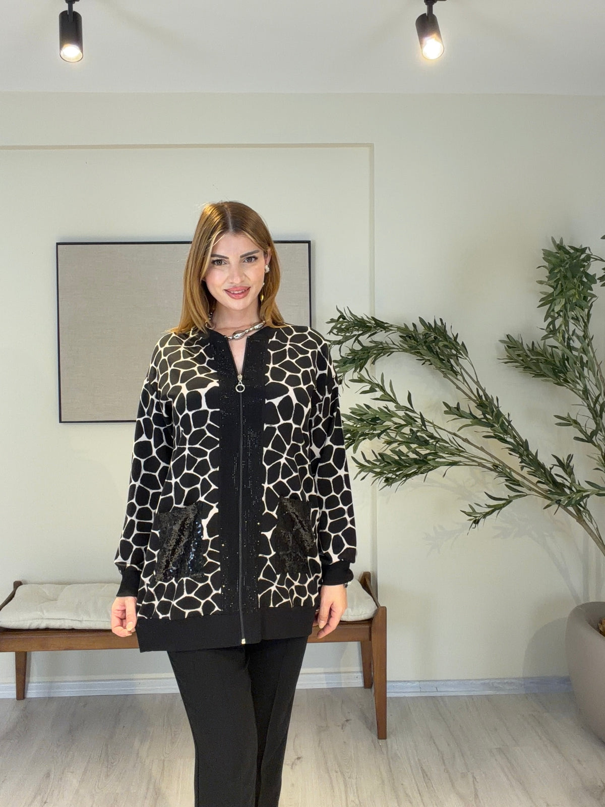 ZEBRA Payet Cep Detaylı Ceket