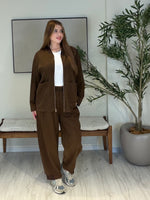 RETRO Ribana Detaylı Takım Kahve