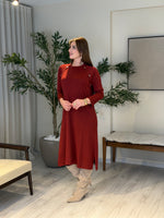 Ace | So Atelier Özel Üretim Merserize Triko Düğme Detaylı Tunik Kiremit