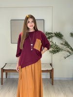 ATELIER NOIR | Signature Süet Etek & Modal Bluz Takım Bordo