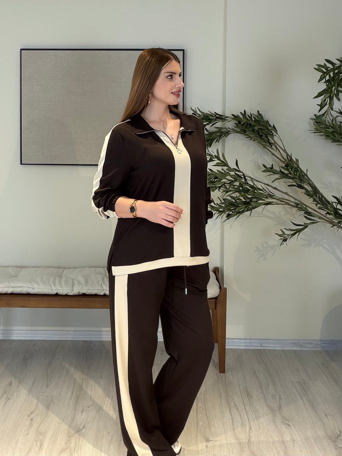 CASUAL Premium Takım Kahverengi