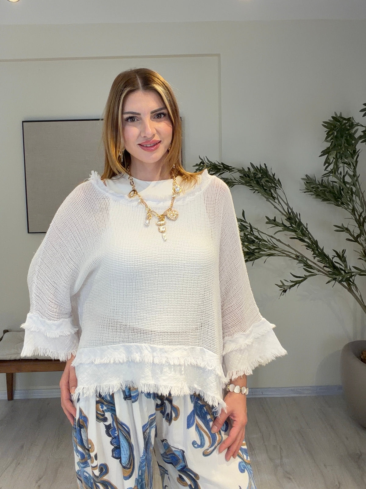 ALVENA Püskül Detaylı Bluz