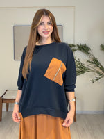 ATELIER NOIR | Signature Süet Etek & Modal Bluz Takım Lacivert
