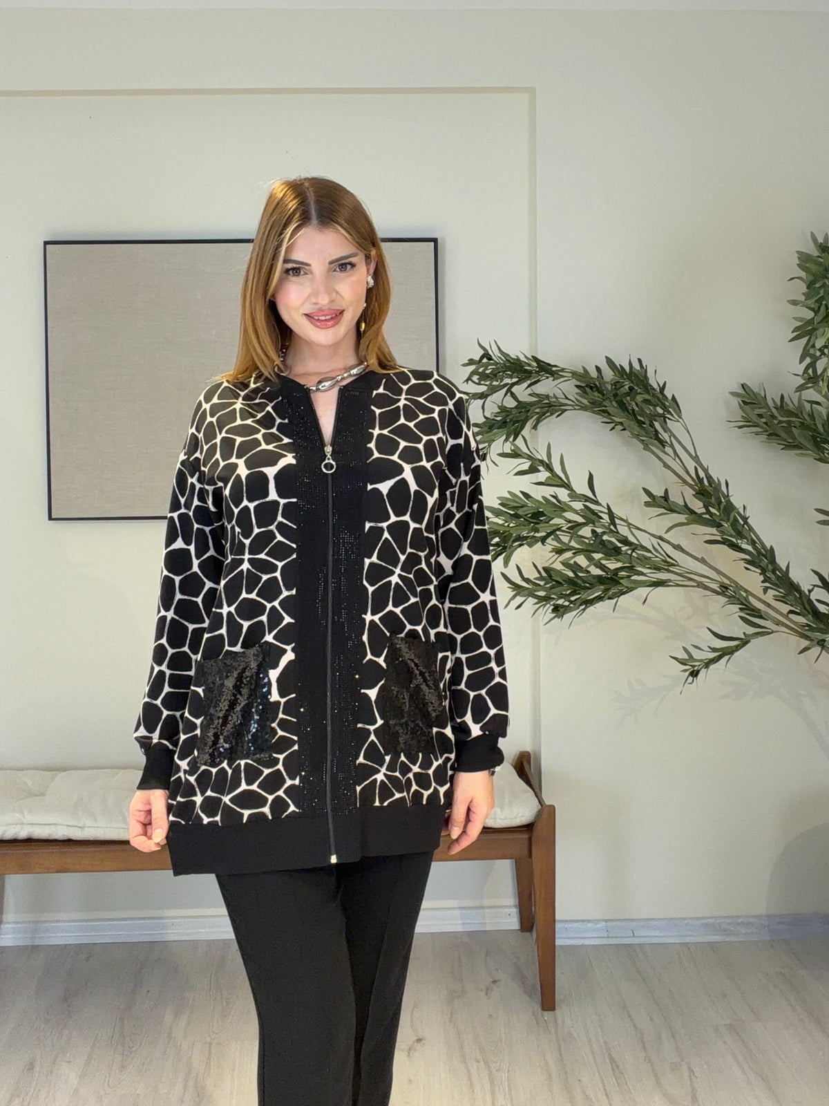 ZEBRA Payet Cep Detaylı Ceket