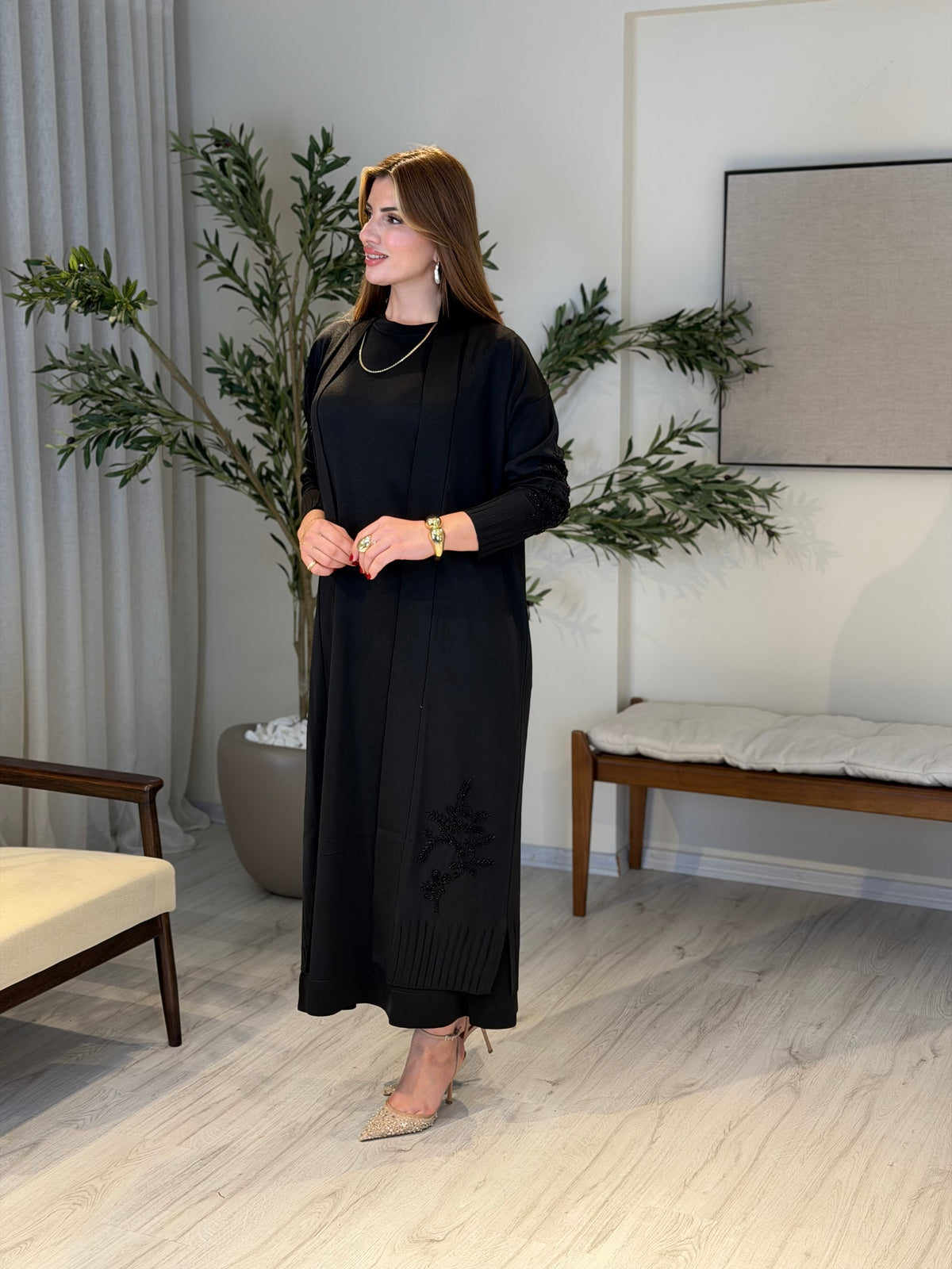 Ace | So Atelier Özel Üretim Merserize Triko İşlemeli Kap Siyah