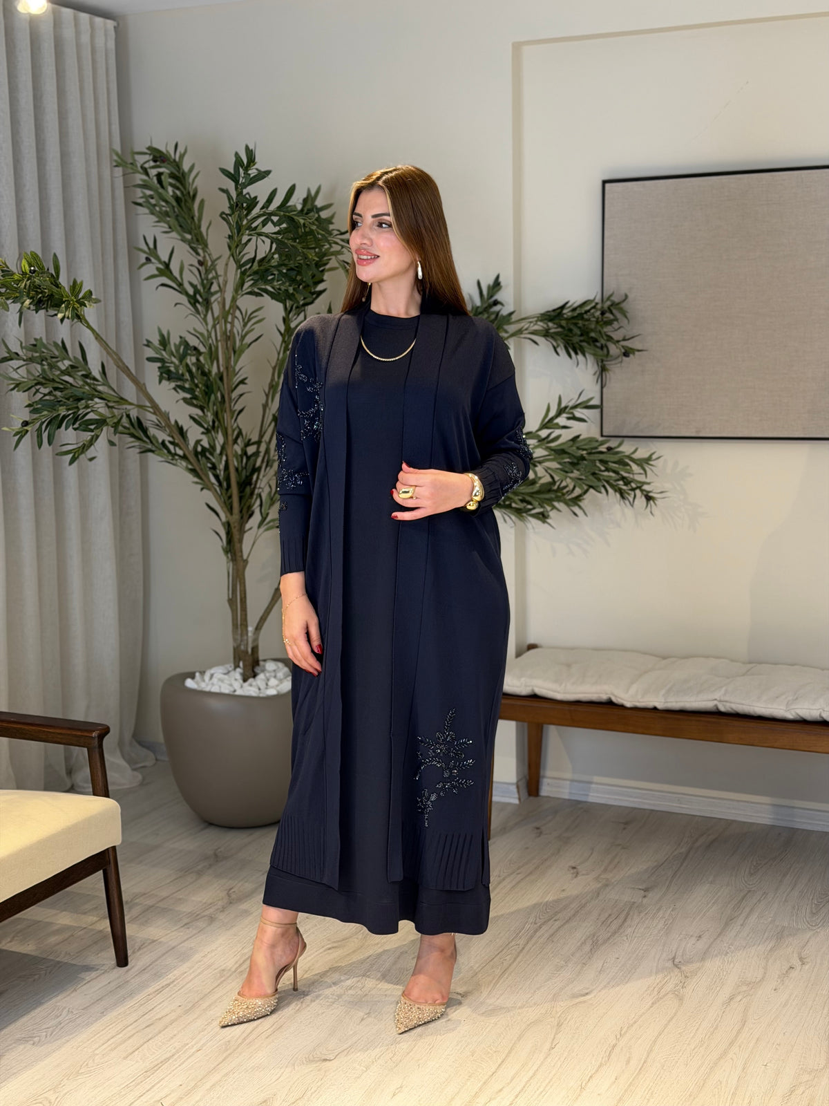 Ace | So Atelier Özel Üretim Merserize Triko İşlemeli Kap Lacivert