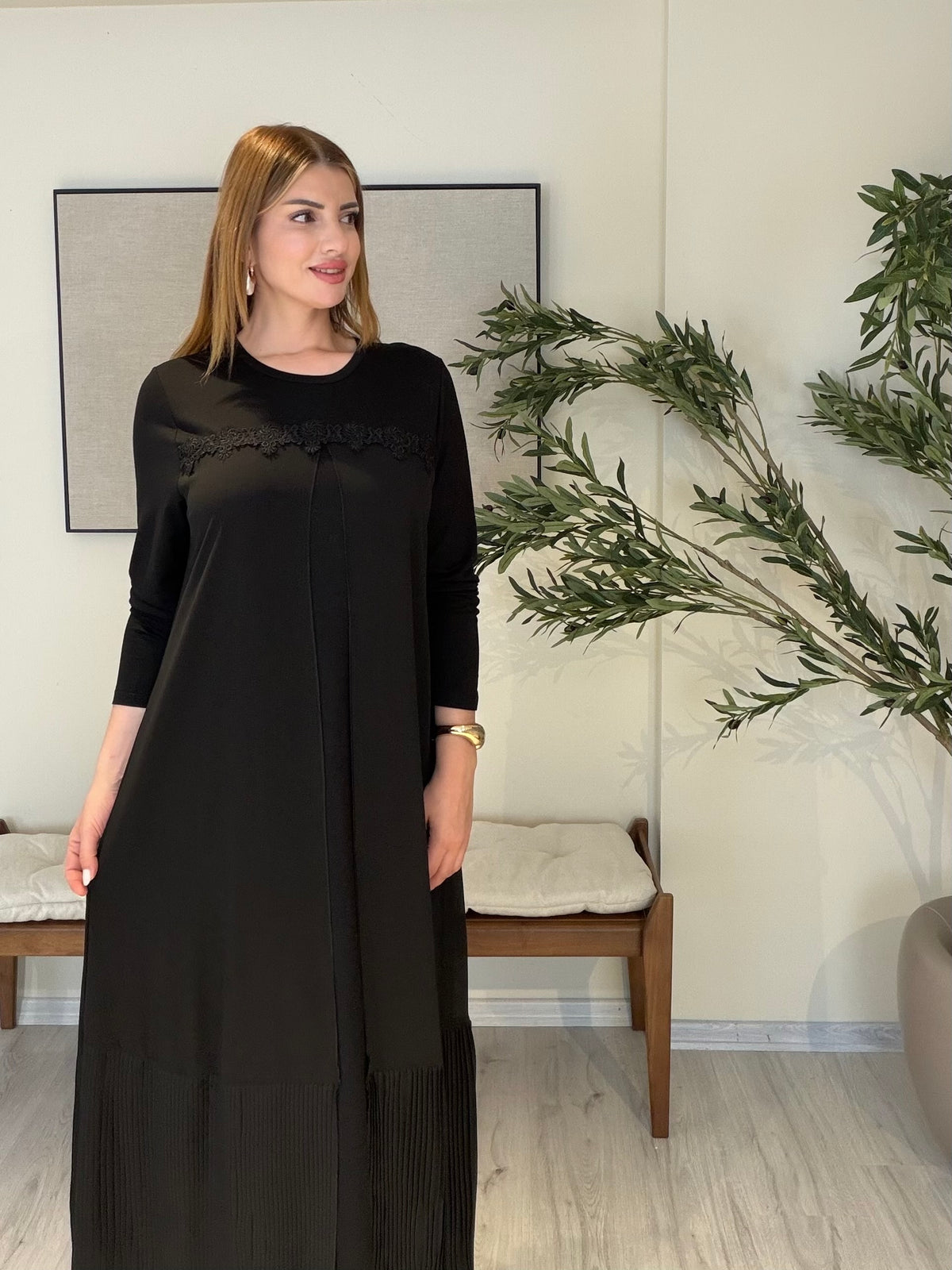 LİDYA Şifon Detaylı Elbise
