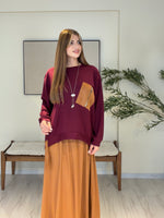 ATELIER NOIR | Signature Süet Etek & Modal Bluz Takım Bordo
