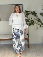 MAREVA Drape Korsaj Bel Şalvar Pantolon