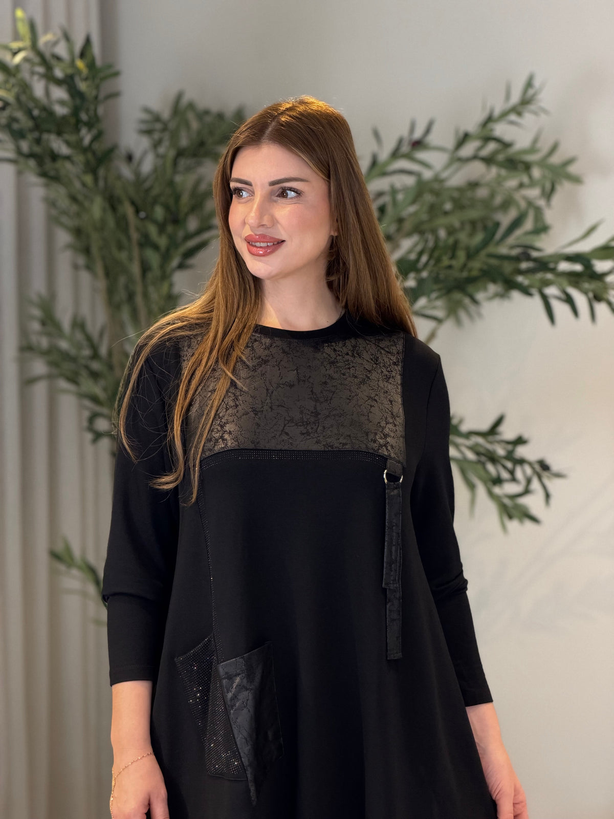 STRADA| Deri Detaylı Tunik