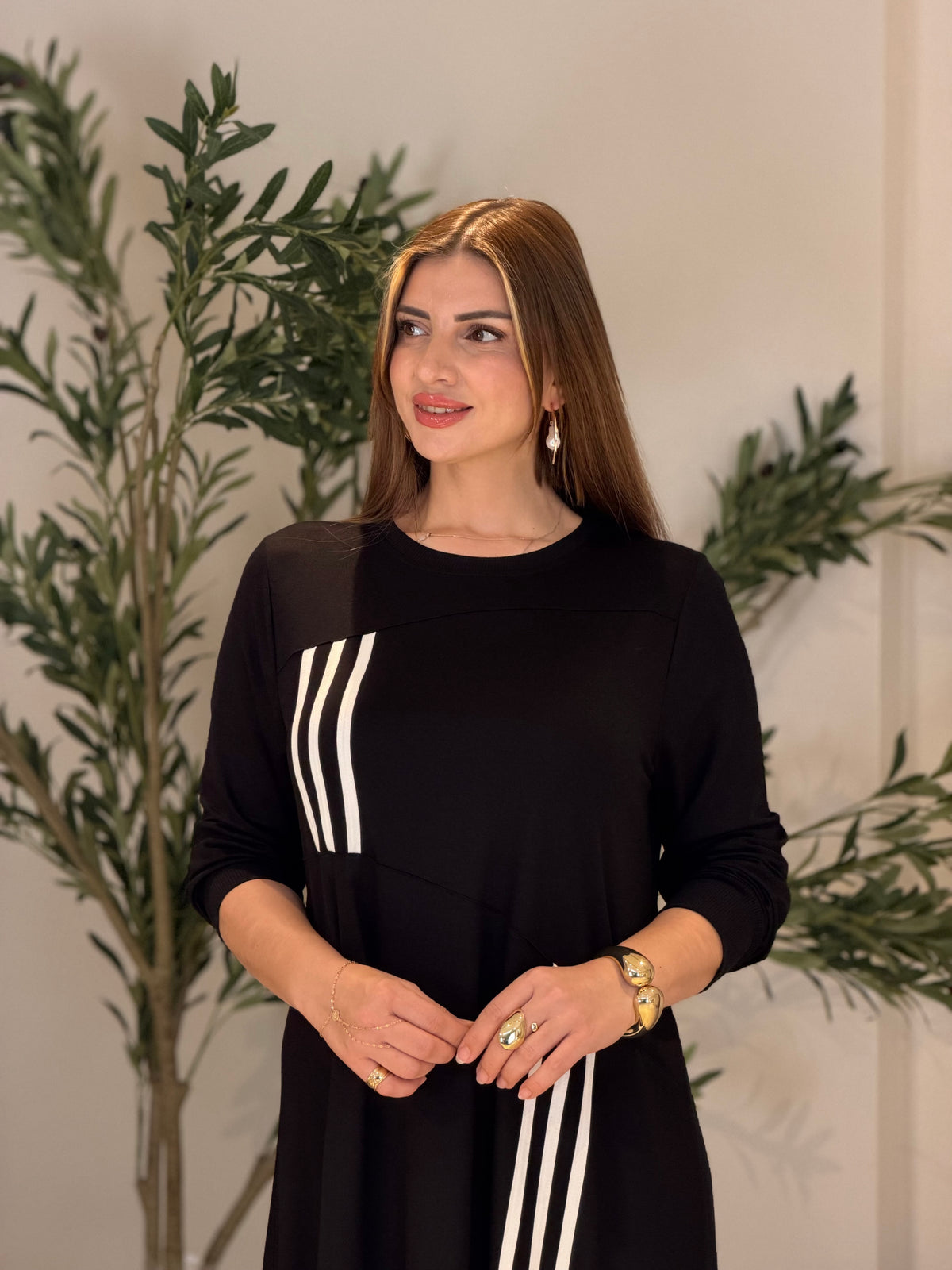 ROSSO Biye Detaylı Elbise Siyah