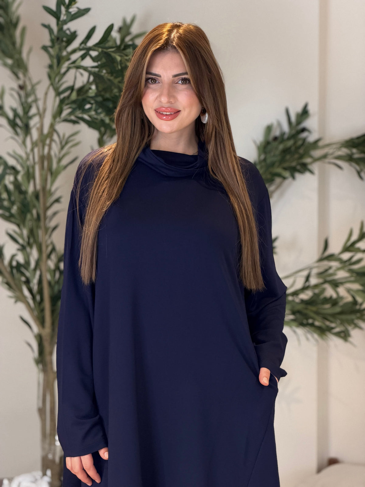 Degaje Yaka Lacivert Tunik