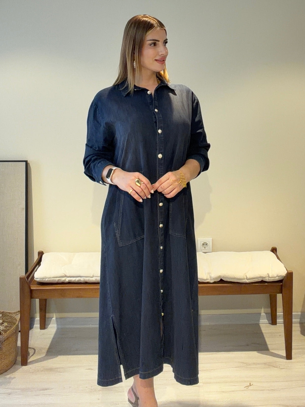 ÉLORA Tencel Denim Elbise ✨