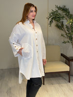 AceSo Atelier | Natura Fisto Keten Gabardin Tunik Beyaz