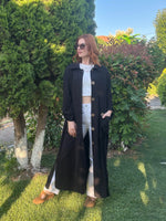AHŞAP DÜĞMELİ PAMUK PENYE KAP SİYAH