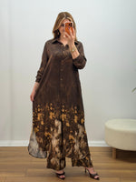 Amber Floral Takım Acı Kahve
