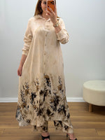 Amber Floral Takım Bej