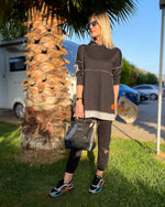 ARMALI İKİLİ TAKIM SİYAH GRİ