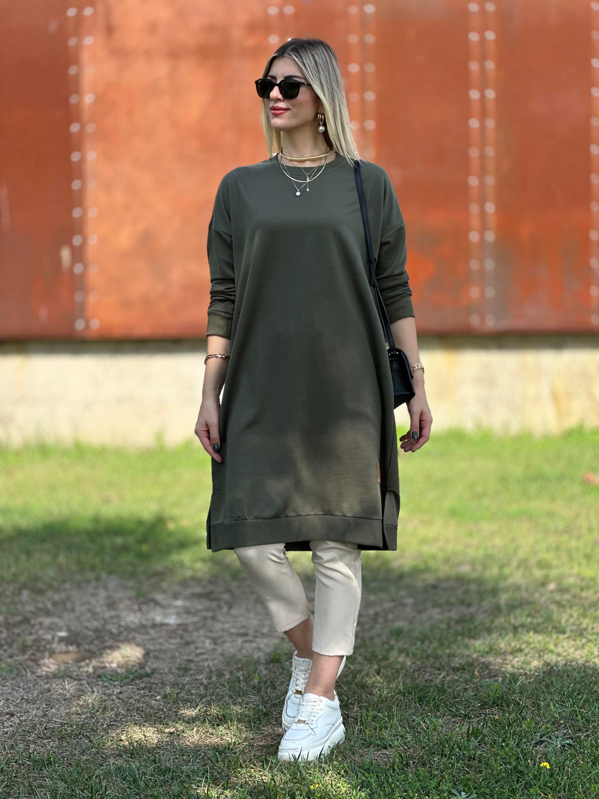 ARMALI SWEAT TUNİK HAKİ