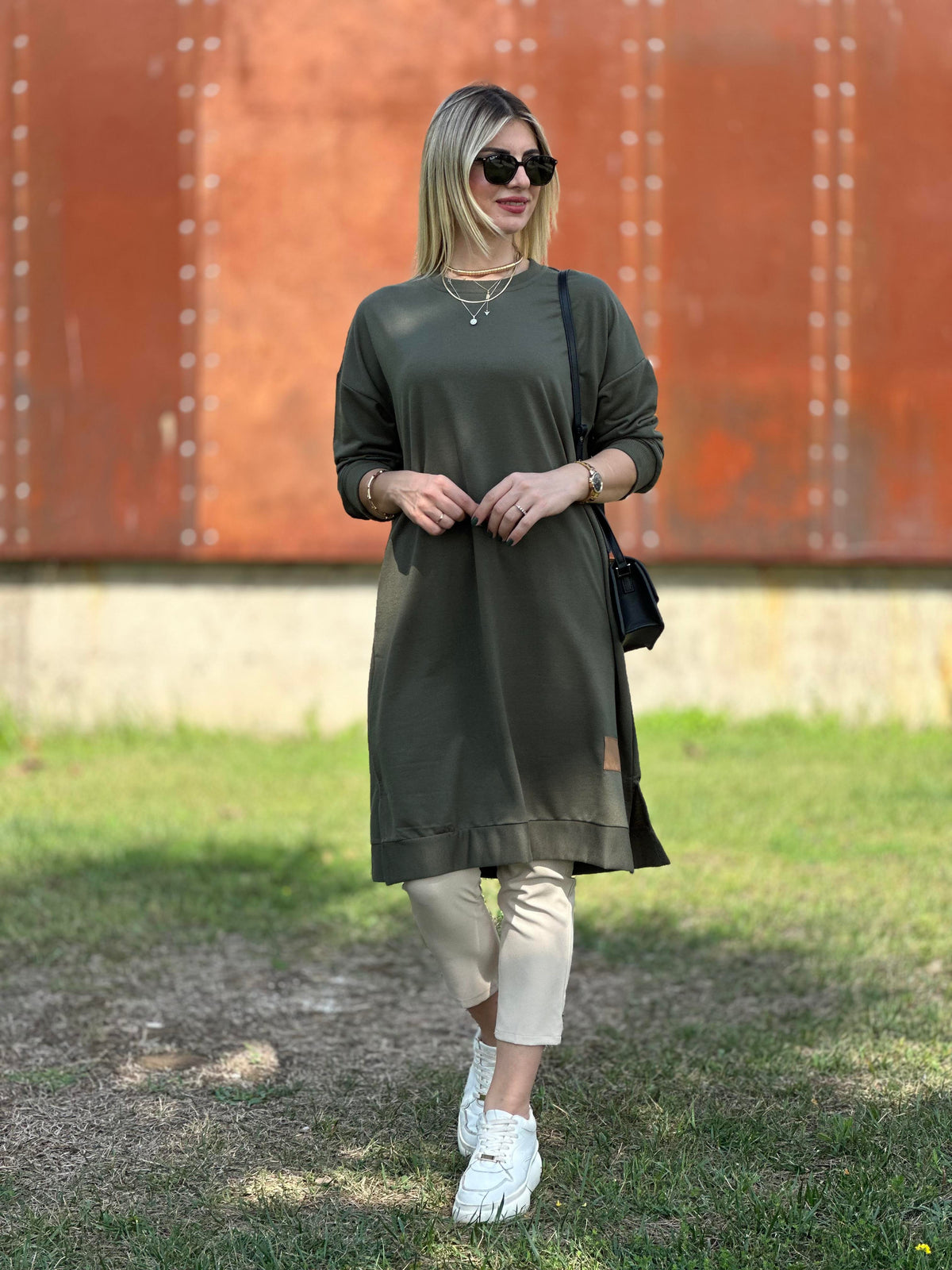 ARMALI SWEAT TUNİK HAKİ