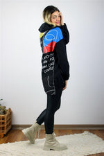 ASİMETRİK KESİM SWEAT CEKET DETAYLI