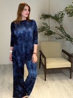 Asimetrik Tunikli Batik Takım Lacivert