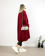 ATKILI CEP DETAYLI POLAR KABAN BORDO
