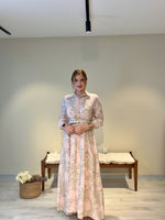 Aurelia %100 Pamuk Couture Elbise Pembe