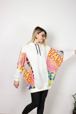 BEYAZ OVERSIZE SWEATSHİRT