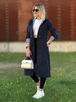 BONDİT STİL TRENÇKOT LACİVERT