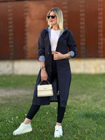 BONDİT STİL TRENÇKOT LACİVERT