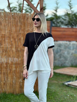 ÇAPRAZ MODEL KOLYELİ BLUZ