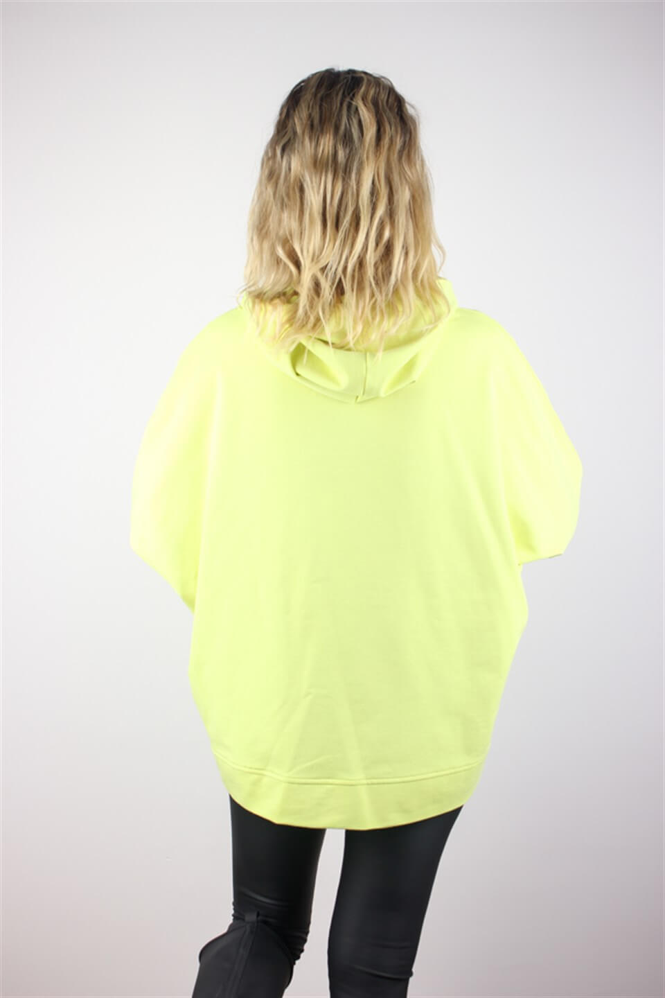 ÇAPRAZ FERMUAY DETAYLI SWEATSHİRT NEON YEŞİL