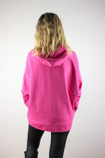 ÇAPRAZ FERMUAY DETAYLI SWEATSHİRT PEMBE