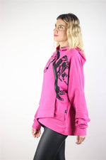 ÇAPRAZ FERMUAY DETAYLI SWEATSHİRT PEMBE