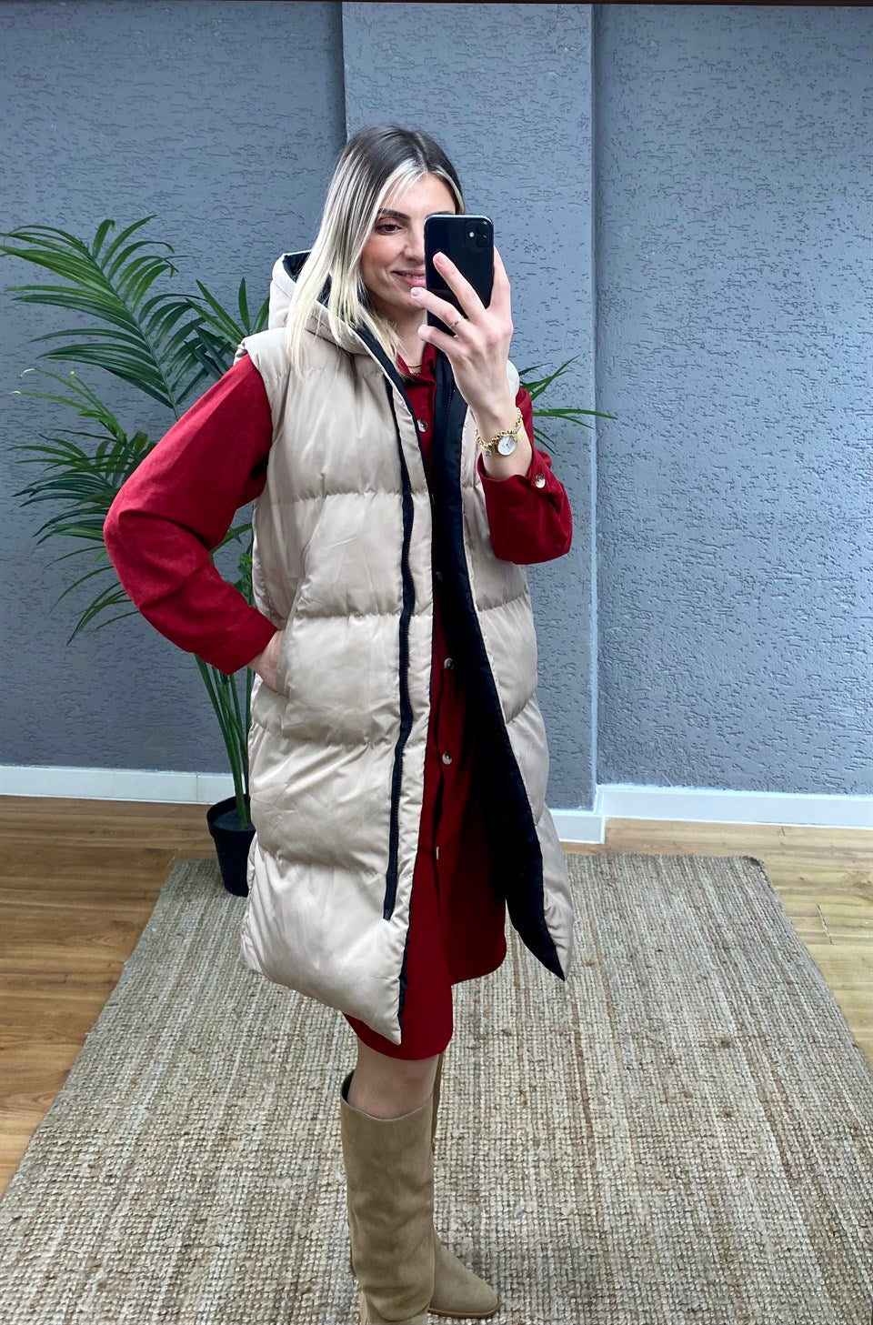 ÇİFT TARAFLI KALIN DOLGULU ŞİŞME YELEK