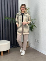 ÇİZGİLİ BASİC FERMUARLI SWEAT TUNİK SİYAH