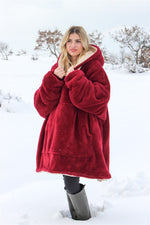 DEV POLAR SWEAT KREM VE BORDO