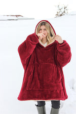DEV POLAR SWEAT KREM VE BORDO
