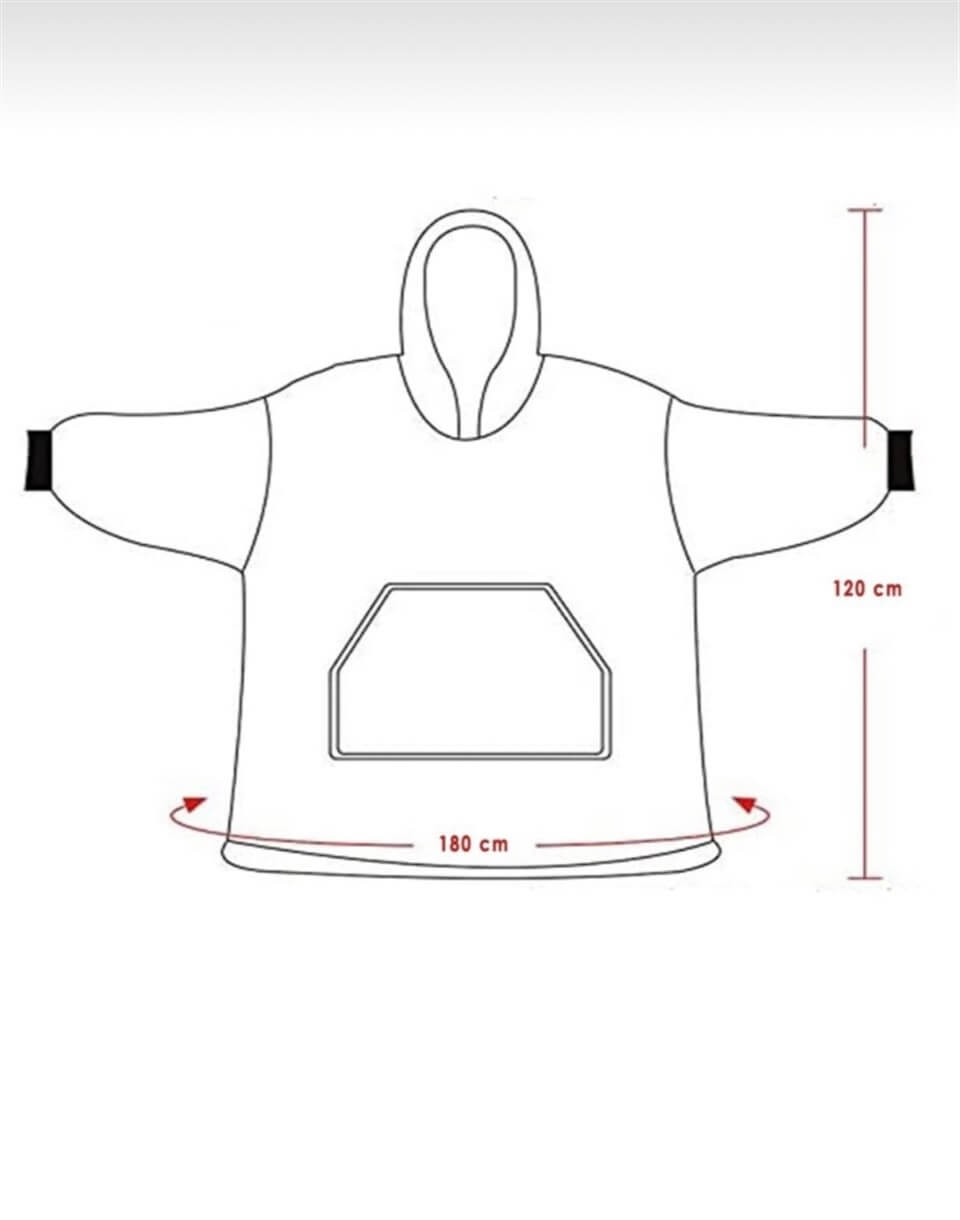 DEV POLAR SWEAT KREM VE BORDO