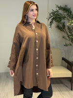 AceSo Atelier | Natura Fisto Keten Gabardin Tunik Kahve