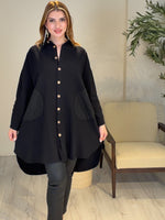 AceSo Atelier | Natura Fisto Keten Gabardin Tunik Siyah